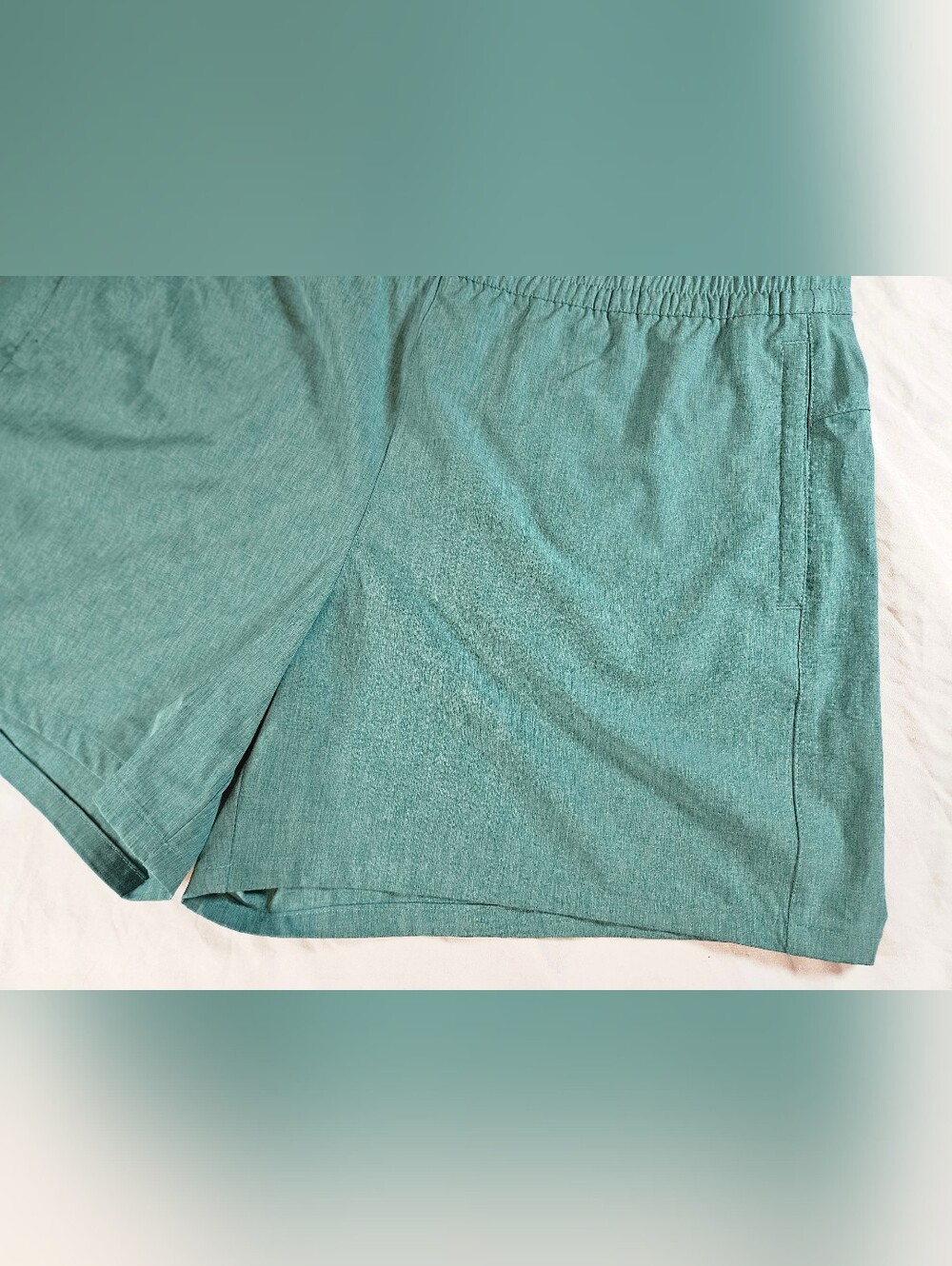 Eddie Bauer Womens Teal Green Elastic Waist Athletic Pull On Shorts Size Medium - Picture 2 of 16